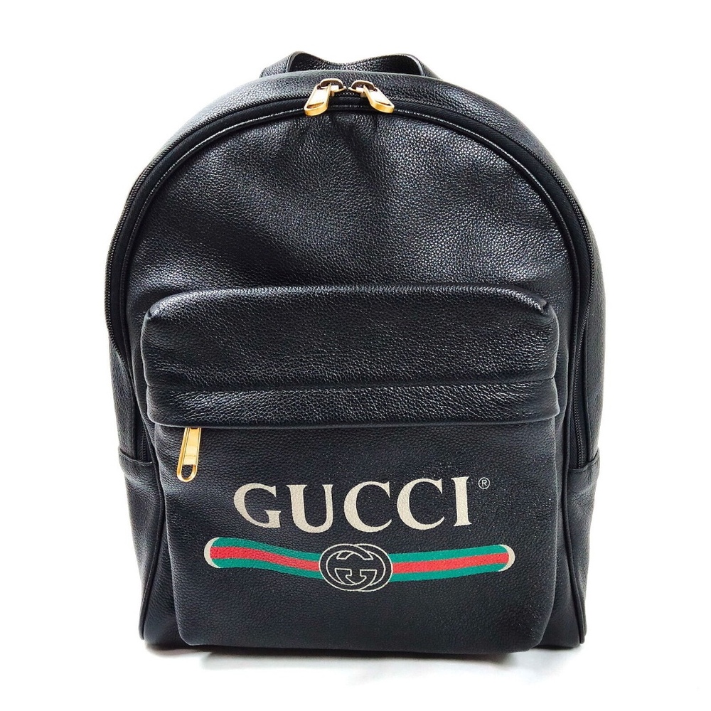 GUCCI - BackPack Bag Sherry Line Black Leather R1.065